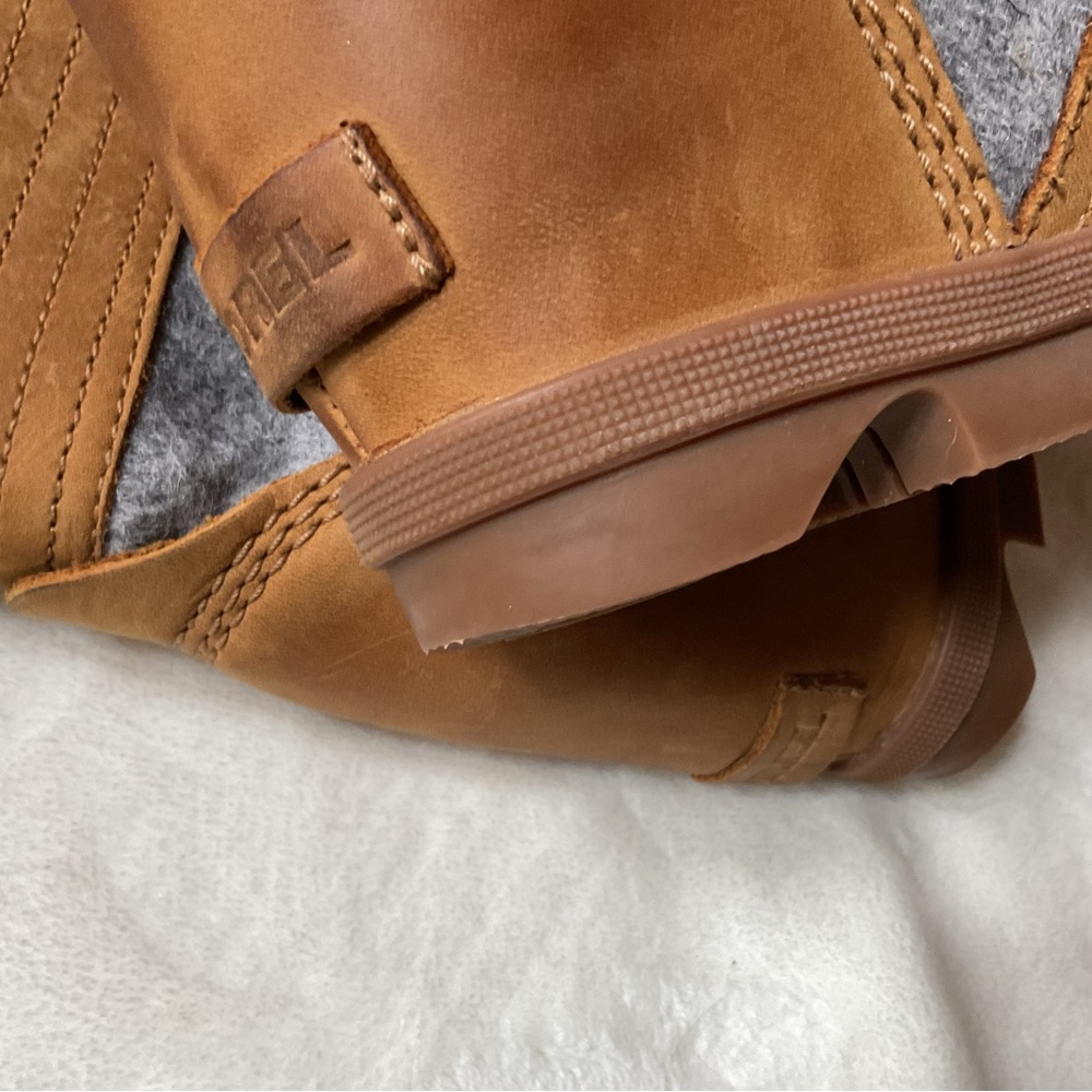 Sorel Lexie Wedge Boots in Camel Felt, 9, New - Picture 11 of 12